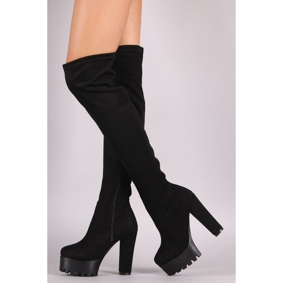 COPY - Size 9 chunky platform thigh high boots - Picture 4 of 8